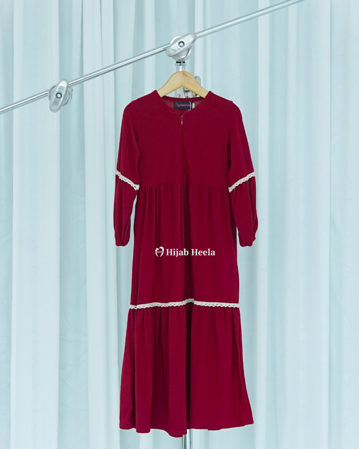 AbayaMaira maroon Hijabheela