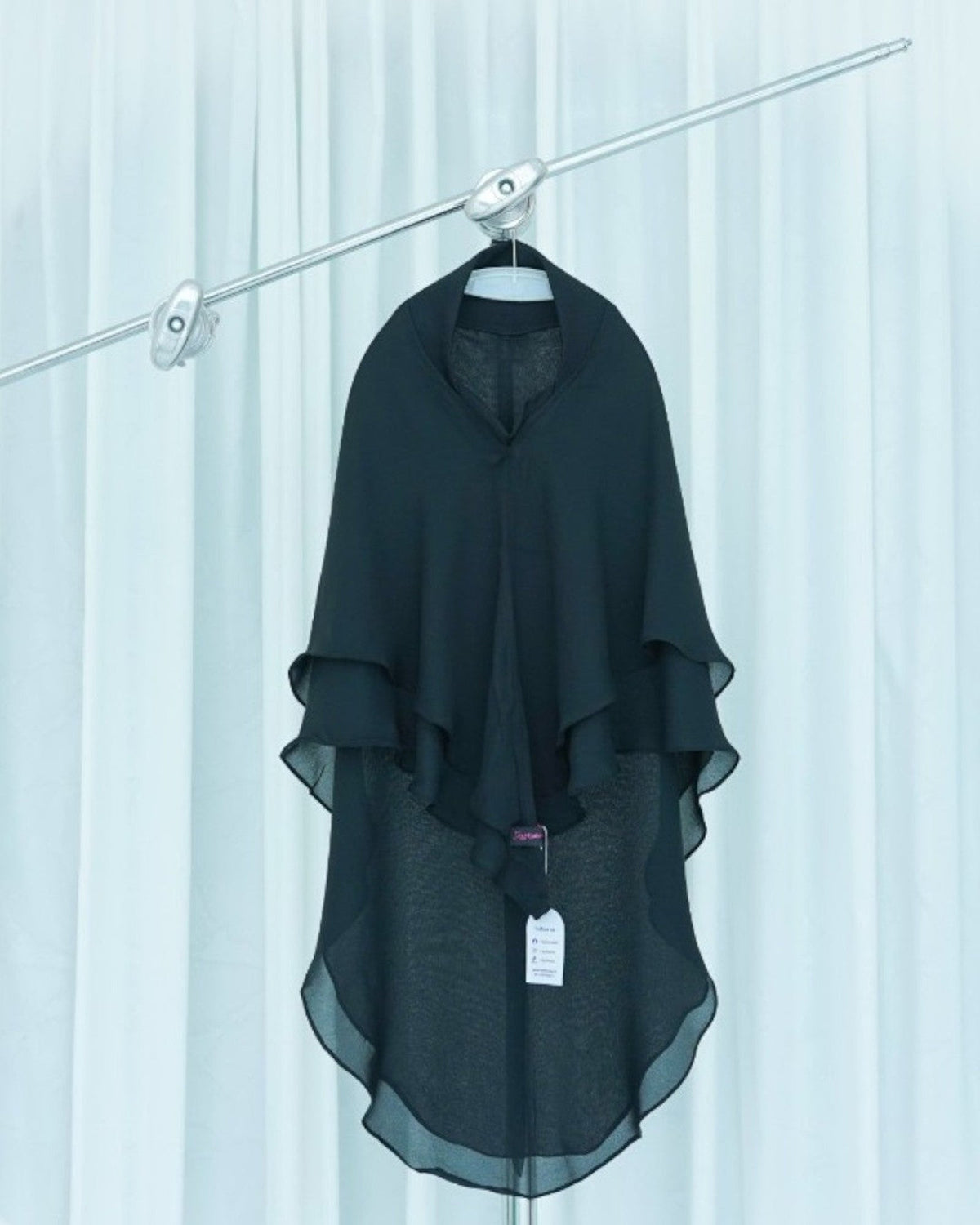 Khimar Wardah Kids Black - Gantung - Hijab Heela