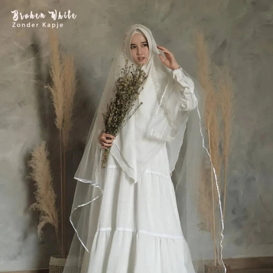 Khimar Dames – Khimar Lily – Zonder kapje van Hijab Alila, productfoto 4. De afgebeelde abaya is niet inbegrepen.