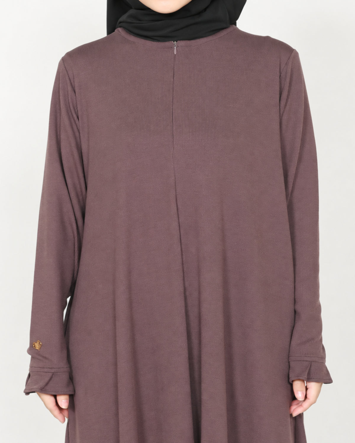 ABAYADAMES ELIANA TAUPE DETAIL HIJABHEELA