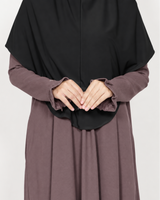 Abaya Dames knit Eliana taupe Hijabheela