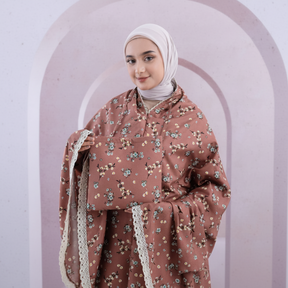 Gebdskleding- Serenity Bloemen-brown-hijabheela