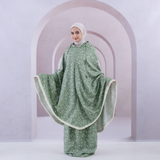 Gebdskleding- Serenity Bloemen-sage-hijabheela