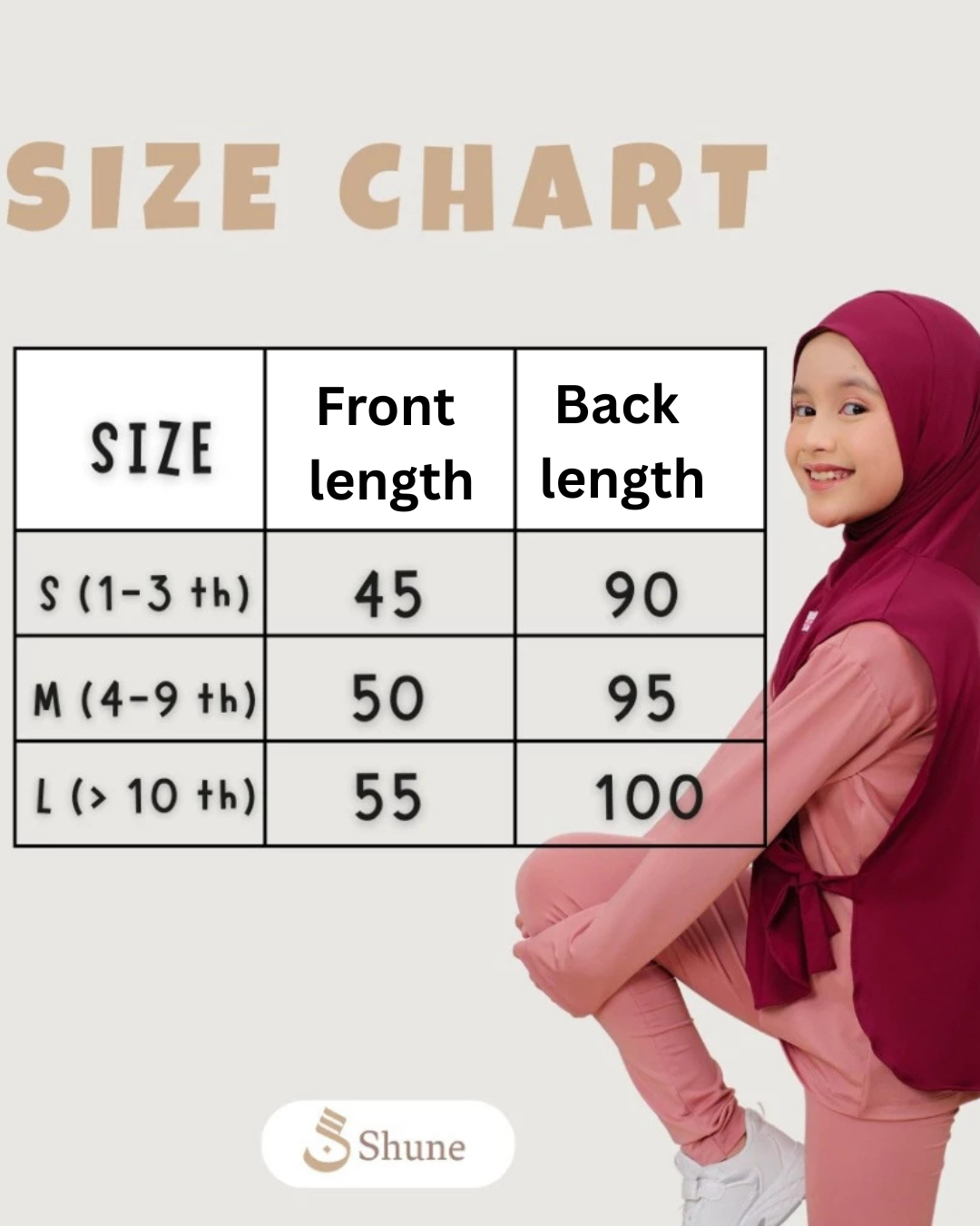 Khimar Meisje  | Sport Hijab Valya vest