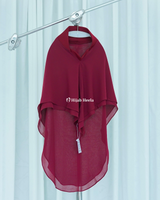 Khimar Wardah Kids Maroon - Gantung - Hijab Heela