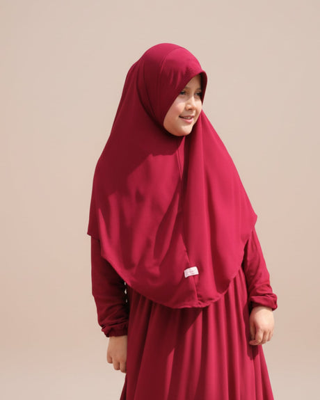 Khimar kids Sherly Maroon HIjabHeela