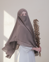 Expresso Khimar with Flowers