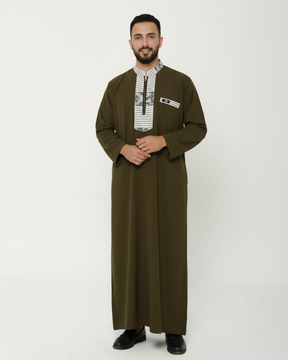 Olive Green Qamis - Father