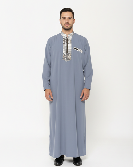 Dusty Blue Qamis - Father