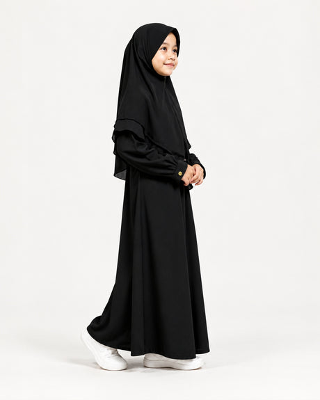 Abaya meisjes Eida black model – Hijab Heela
