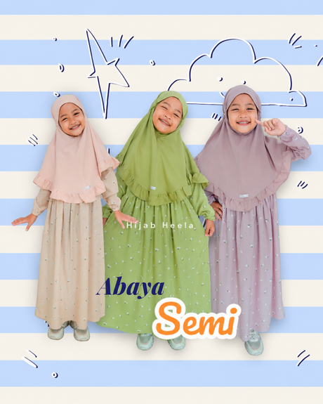 Abaya Semi voor meisjes – cover – Hijab Heela