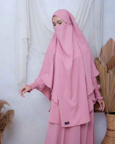 Khimar Dusty Pink - minimalistisch