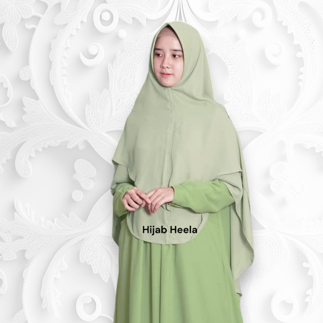 Khimar Dames – Fitri met kapje van Hijab Alila, productfoto 9. De afgebeelde abaya is niet inbegrepen.