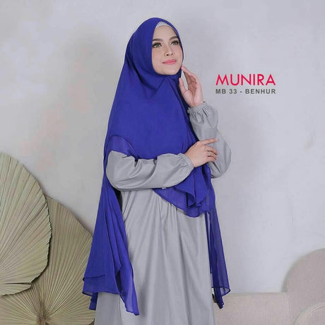 Khimar Dames – MB33 van Munira, productfoto 1. De afgebeelde abaya is niet inbegrepen.