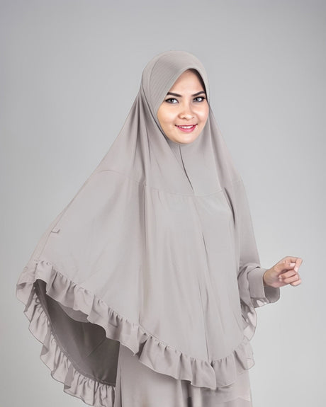 Khimar Dames – MD04 van Munira, productfoto 11. De afgebeelde abaya is niet inbegrepen.