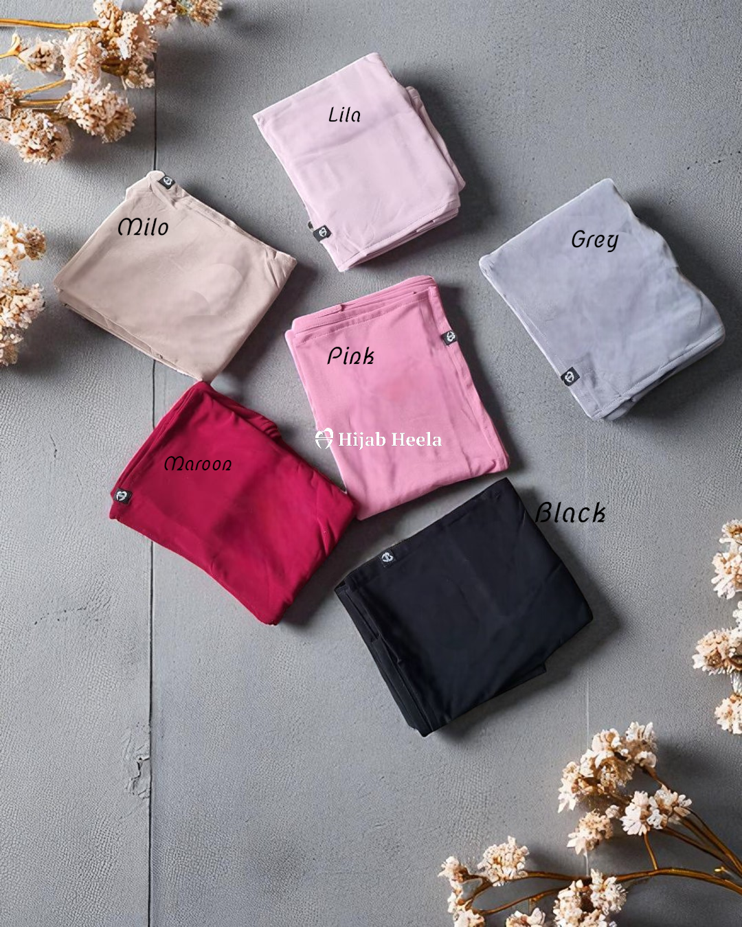 Khimar dames – Pasmina Oval van Hijab Heela, productfoto 7. De afgebeelde abaya is niet inbegrepen.