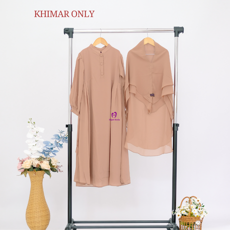 Khimar Dames – Rainey van Hijab Heela, productfoto 6. De afgebeelde abaya is niet inbegrepen.