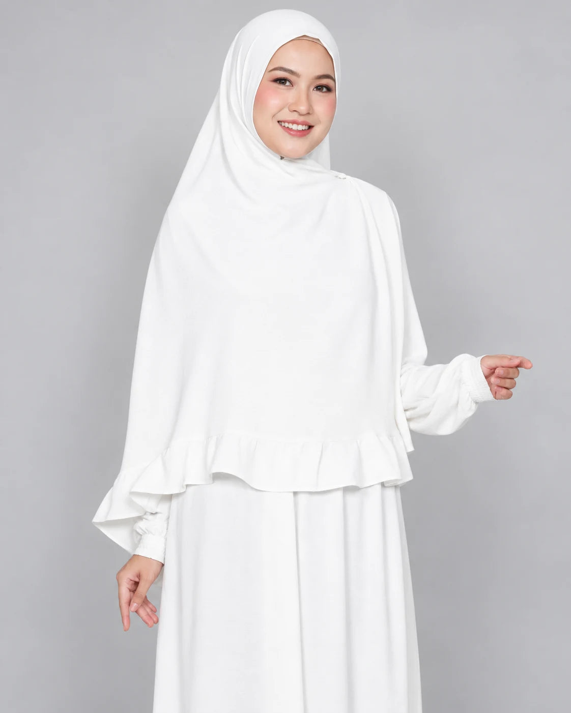Khimar Dames Kasih White HijabHeela