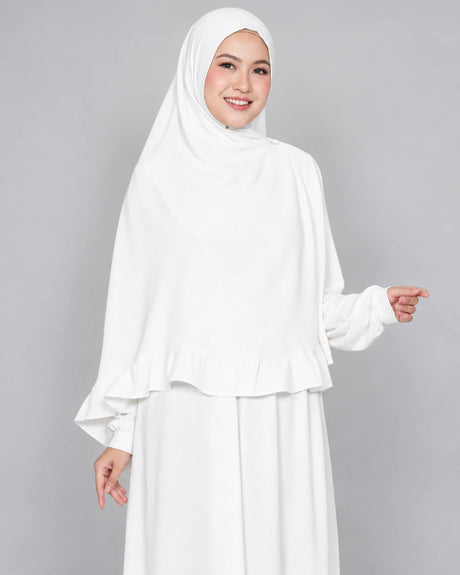 Khimar Dames Kasih White HijabHeela
