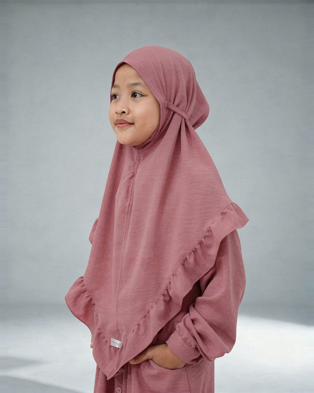 Khimar Komotini voor meisjes van Jazz-stof – Hijab Heela