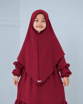 Khimar Saskia voor meisjes – maroon – Hijab Heela