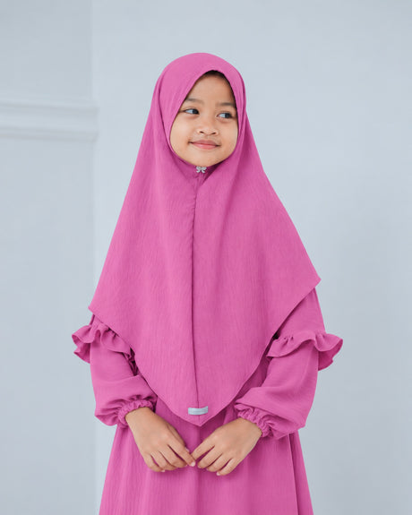 Khimar Saskia voor meisjes – pink – Hijab Heela