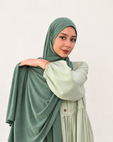 Pasmina Instant Bella Jersey – green sage – Hijab Heela