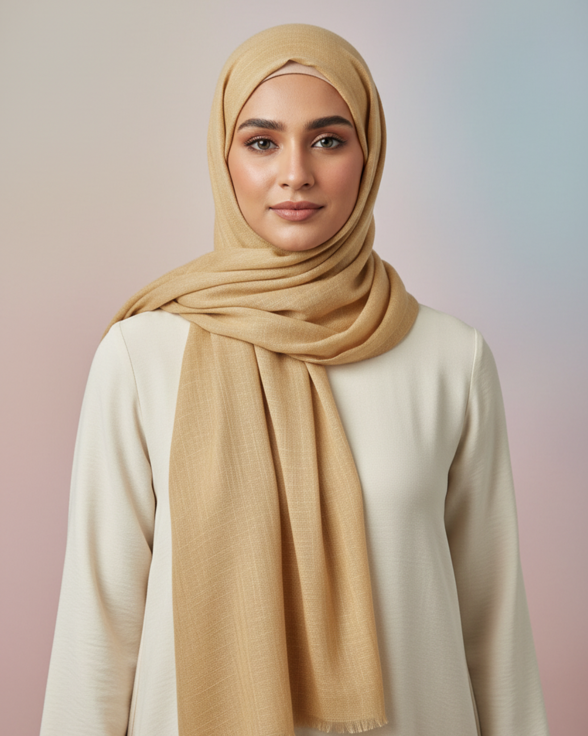 Pasmina Mizara on model - Mustard