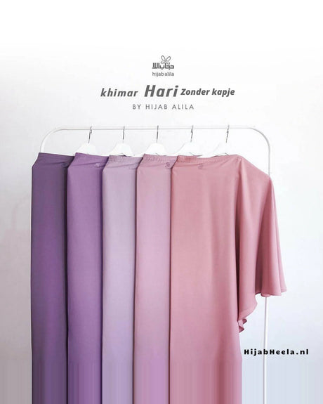 Khimar Hari zonder kapje – kleurvoorbeelden – Hijab Heela