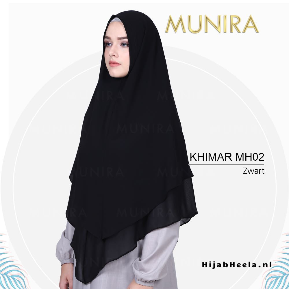Khimar Dames – MH02 van Munira, productfoto 1. De afgebeelde abaya is niet inbegrepen.