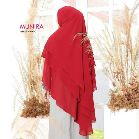 Khimar Dames – MH12 Zacht Kapje van Munira, productfoto 4. De afgebeelde abaya is niet inbegrepen.